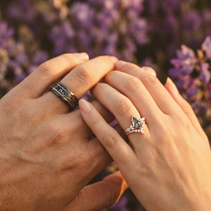skye kite herkimer diamond meteorite couples ring