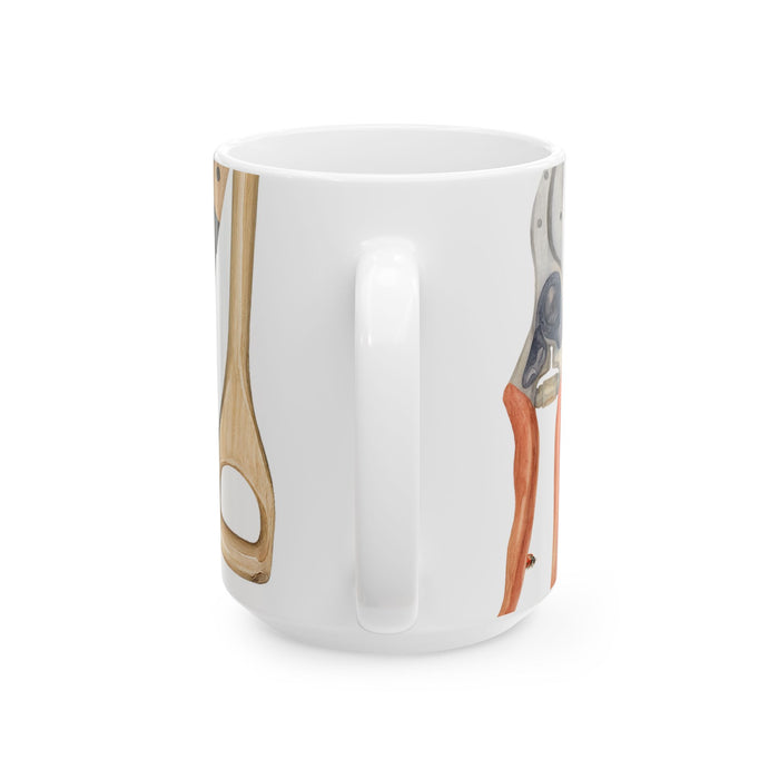 Gardeners Tools Ceramic Mug with handle