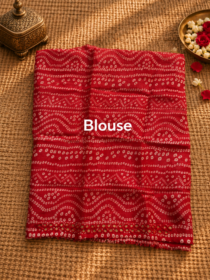 Indiehaat | Kota Cotton Gota Patti White Saree