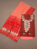 Glimmering Dark Red Kota Doria Gota Patti Suit (T+B+D)