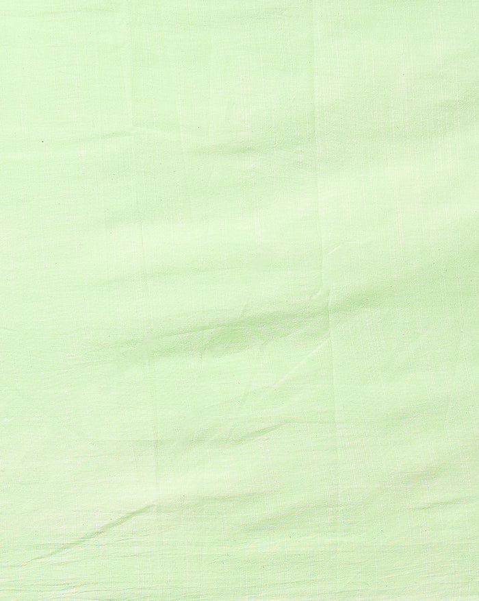 Gulmohar Slub Linen Pista Green Unstitched Suit (T+B+D)