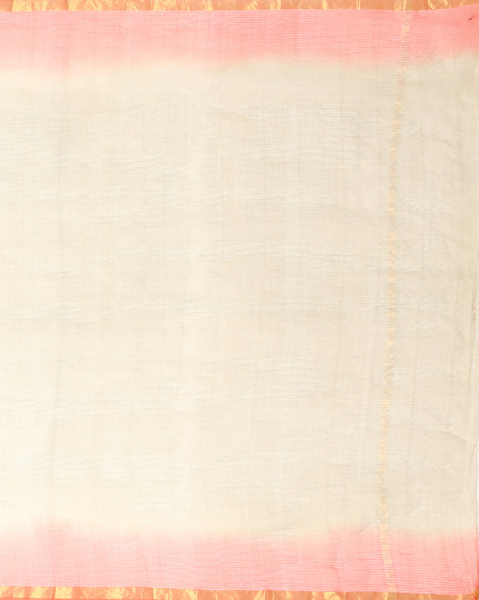 Gurkha Brown Pure Silk Kota Doria Handdyed Saree