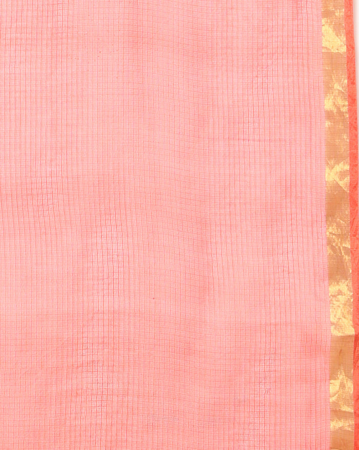Gurkha Brown Pure Silk Kota Doria Handdyed Saree