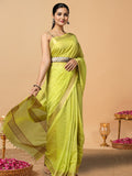 Handcrafted Kota Silk Golden Poppy Yellow Plain Saree
