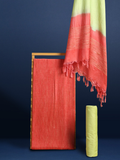 Handdyed Katan Silk Red & Green Contrast Suit