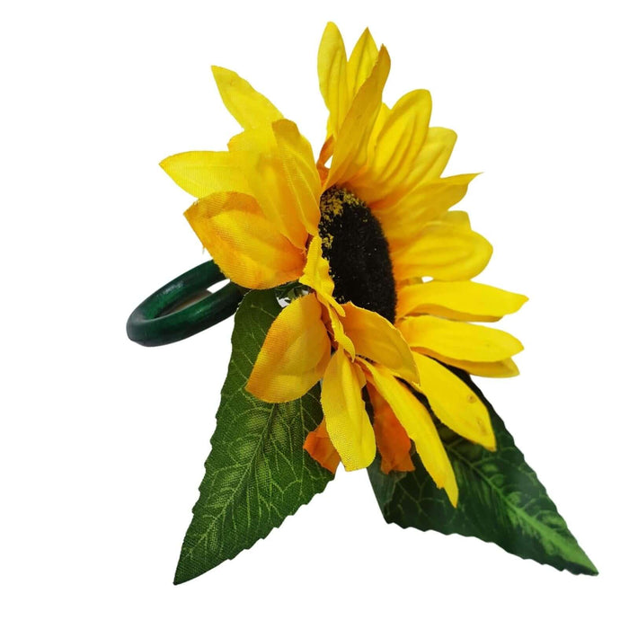 Maison Charlo | Set of 4 Sunflower Napkin Rings-3