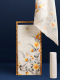 Handpainted Kota Doria Suit White (Top+Dupatta+Bottom)