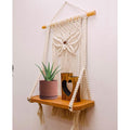 Hanging Wooden Shelf 
Size: 24" Long 
Plank : 5"X12"-Indiehaat