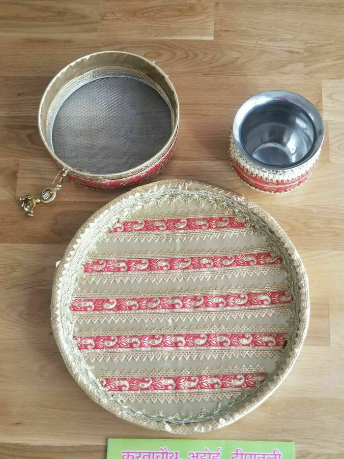 Hindu Fast Worship Karva Chauth Vrat Thali Set Special Pooja Karwa Vrata Katha G