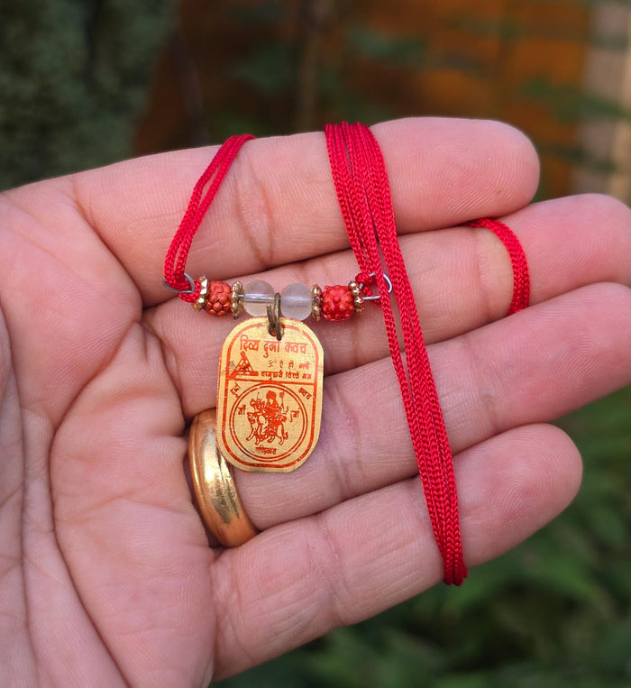 Hindu Spiritual Kavach Protection Nazar Pendant Necklace Siddha Sacred Amulets CC52
