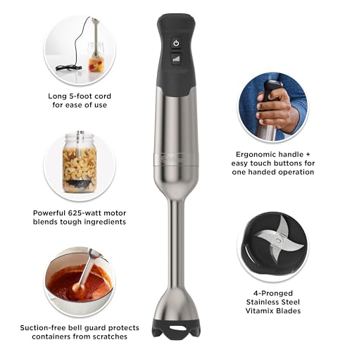 Immersion Blender, Stainless Steel, 18 inches