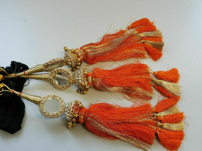 Indian Punjabi Pranda Mehndi Jagoo Mirror Bridal Patiala Paranda Hair Braid A34