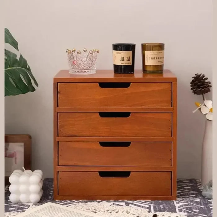 Japanese minimalist desk organizer with four drawers for clutter-free storage