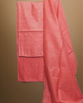 Katan Silk Effulgent Handcrafted Red Suit (T+B+D)