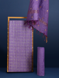 Katan Silk Enigmatic Handcrafted Purple Suit (T+B+D)