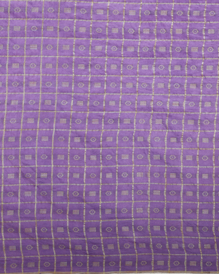 Katan Silk Enigmatic Handcrafted Purple Suit (T+B+D)