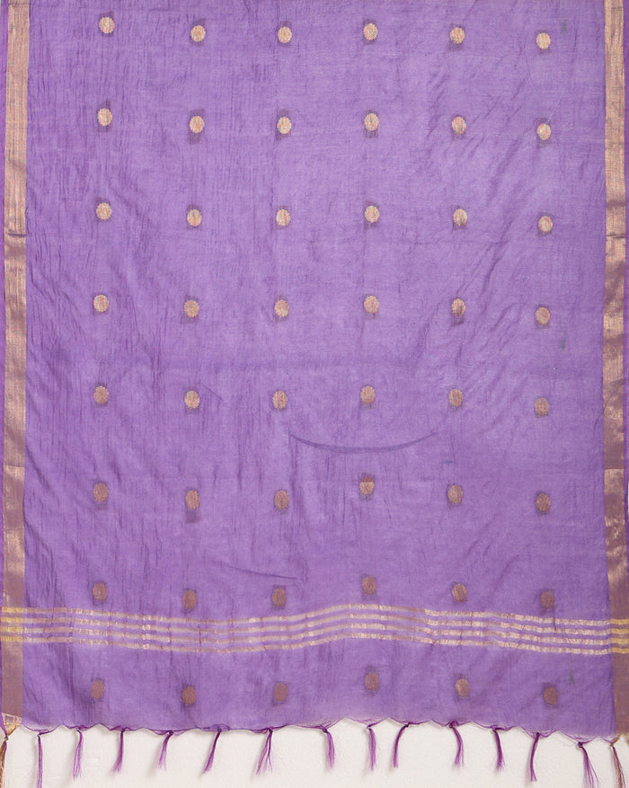 Katan Silk Enigmatic Handcrafted Purple Suit (T+B+D)