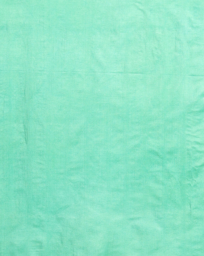 Katan Silk Handcrafted Green Suit (T+B+D)