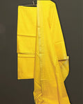 Katan Silk Inspiring Handcrafted Yellow Suit (T+B+D)
