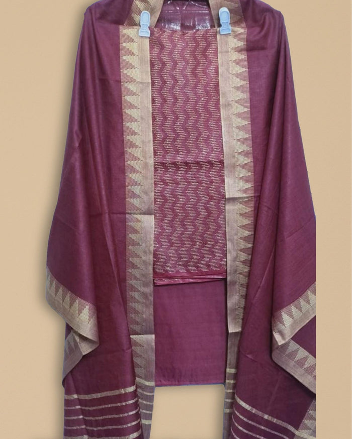 Katan Silk Masterful Handcrafted Wine Suit (T+B+D)
