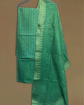 Katan Silk Whimsical Handcrafted Green Suit (T+B+D)