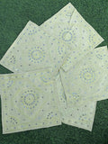 Indiehaat | Chic Cotton White Cushion Covers Mirror Work