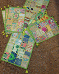 Indiehaat|Kambadiya Lush Green Runner & Mats Set|Unique DÃƒÂ©cor