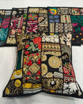 Indiehaat Khamma Ghani Kambadiya Black Cushion Cover | Elegant DÃƒÂ©cor