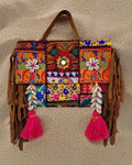 Indiehaat|Pure Cloth Kambadiya Patch Work Brown Sling Bags