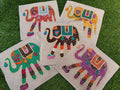 Indiehaat | Khamma Ghani Pearl Elephant Patchwork Cotton Cushion Covers