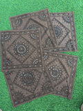 Indiehaat | Unique Cotton Black Cushion Covers Mirror Work