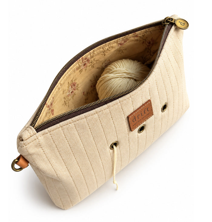 Knitting Organiser Pouch - Medium - Sandstone