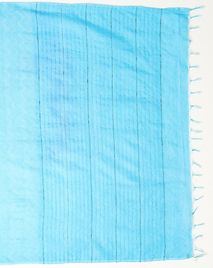 Kota Silk Saree Sequence Pallu & Zig-Zag Design