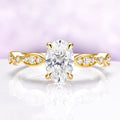 Simulated Diamond Engagement Ring in 14K Yellow Gold Vermeil
