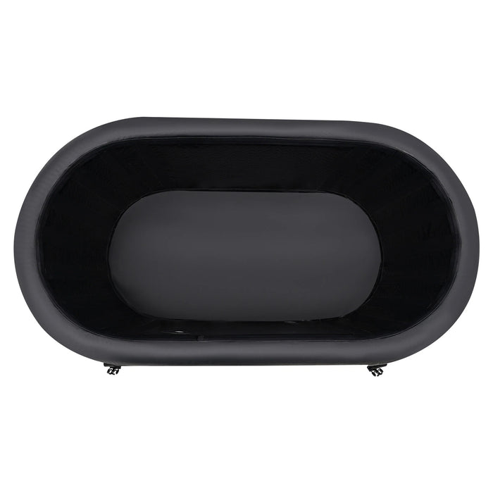 Kylin Portable Oval Ice Bath Tub Cold Plunge 265L - Black