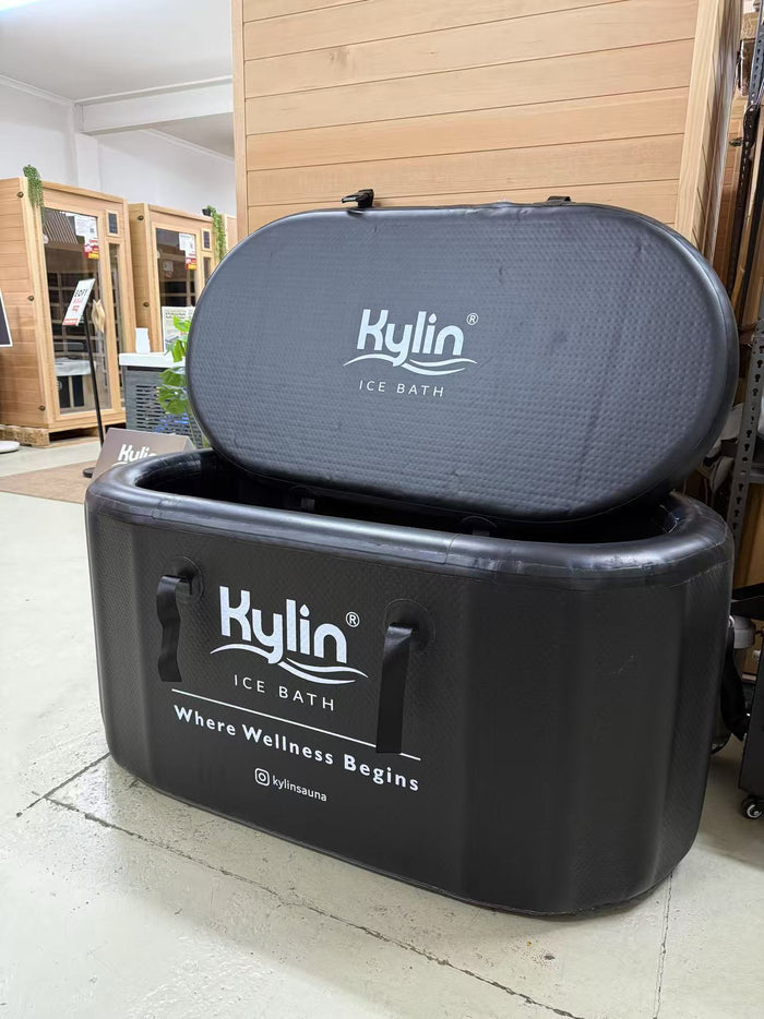 Kylin Portable Oval Ice Bath Tub Cold Plunge 265L - Black