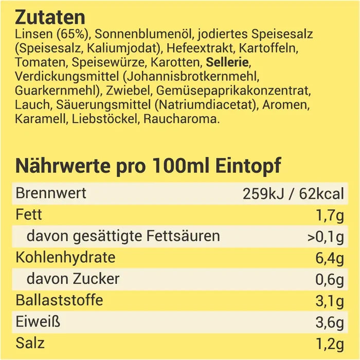Linseneintopf fettarm & proteinreich