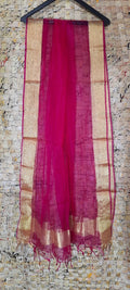 Organza Dupatta â€“ Pink â€“ Hand Dyed â€“ Indiehaat