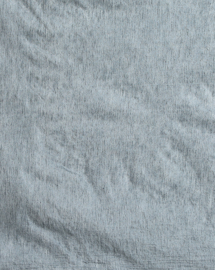 Luminous Pure Eri Tussar Silk Gray Saree