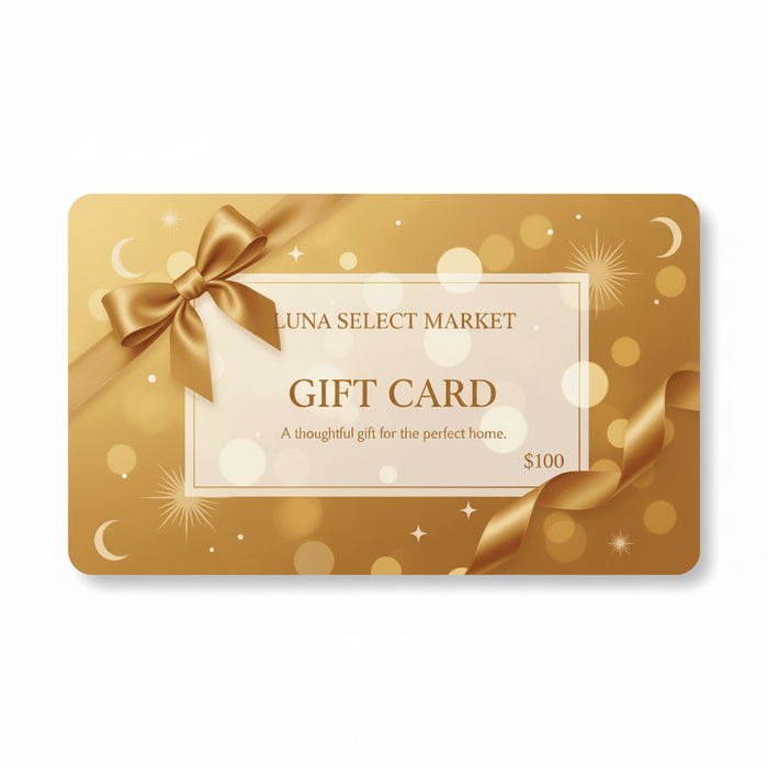 AI-generated Luna Select Market Gift Card scene based on the real product image