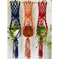 Macrame Multi Colour Plant Hanger 
Set Of 3 Pcs 
Size: 32" Long-Indiehaat