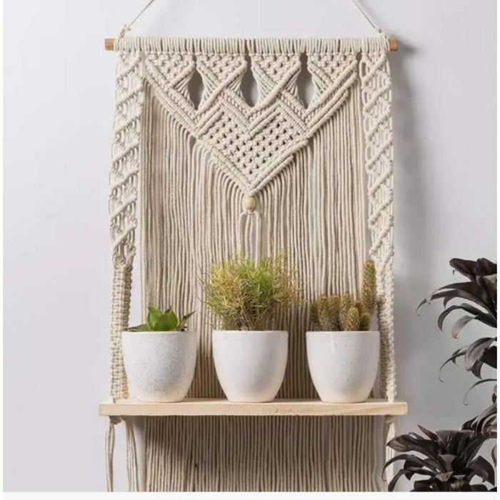 Macrame Plant Holder 
Size: 18X30-Indiehaat