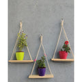 Macrame Set Of 3 Wooden Plank 
Size : 24X12-Indiehaat