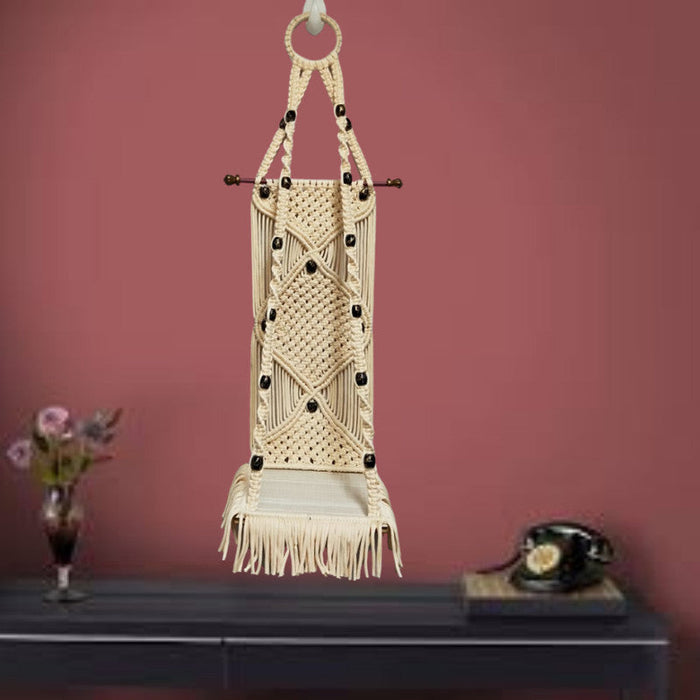 Wall Hanging – White Macrame – Indiehaat