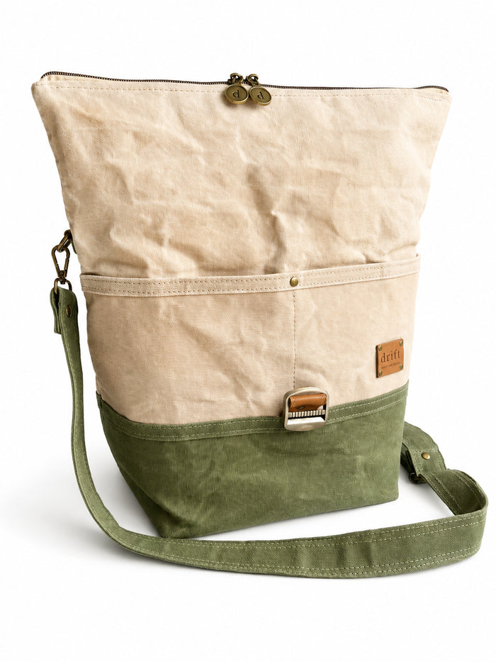 Maker's Rolltop Project Bag - Sandstone & River Gum