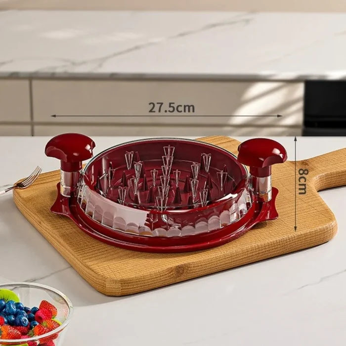 Manual meat shredder for chicken and beef on a kitchen countertop for easy meal prep.