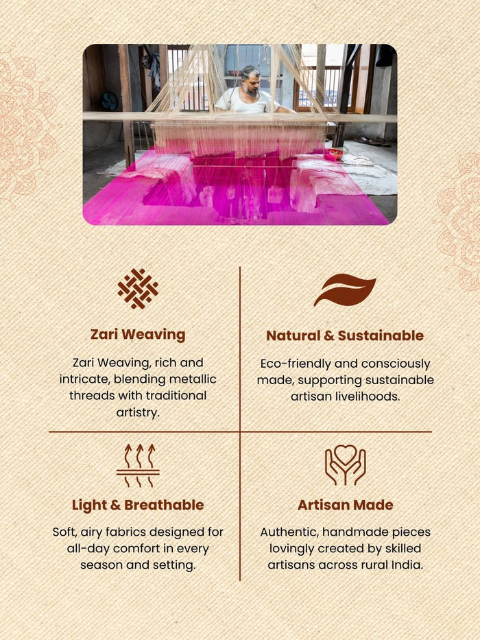 A carved wooden block being pressed by hand onto block printed fabric