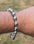 Meditation Simarna Bracelet Chrome Plated Iron Manka Praying Beads Talisman Sikh FF2 Simran Simrana