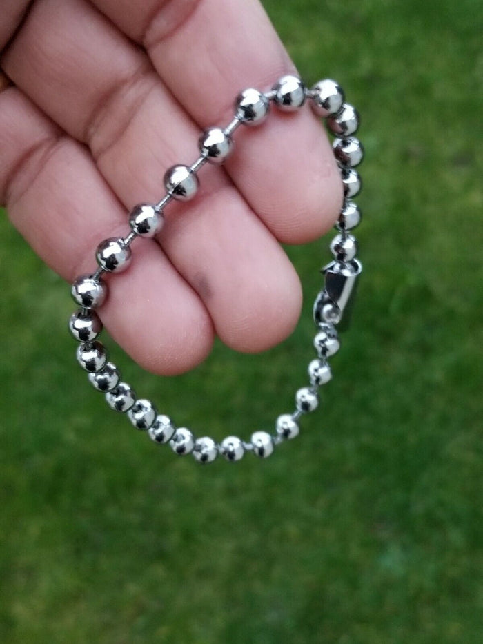 Meditation Simarna Bracelet Chrome Plated Iron Manka Praying Beads Talisman Sikh FF2 Simran Simrana