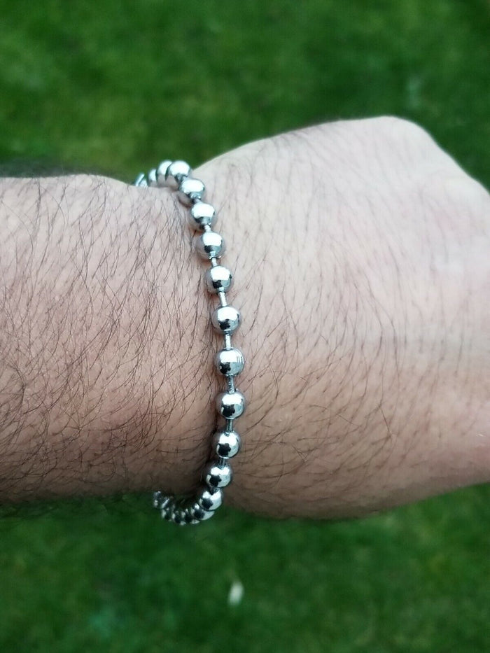 Meditation Simarna Bracelet Chrome Plated Iron Manka Praying Beads Talisman Sikh FF2 Simran Simrana